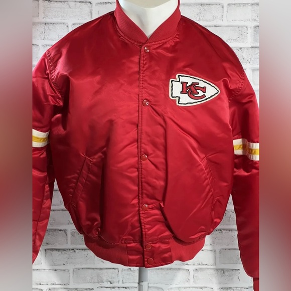 Very Rare VTGKansas City Chiefs Player of the Year Satin Jacket Size Large EUC